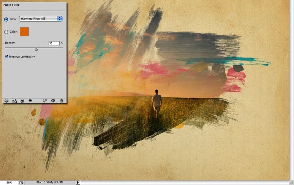 Image from the Super cool watercolor effect in 10 steps in Photoshop tutorial