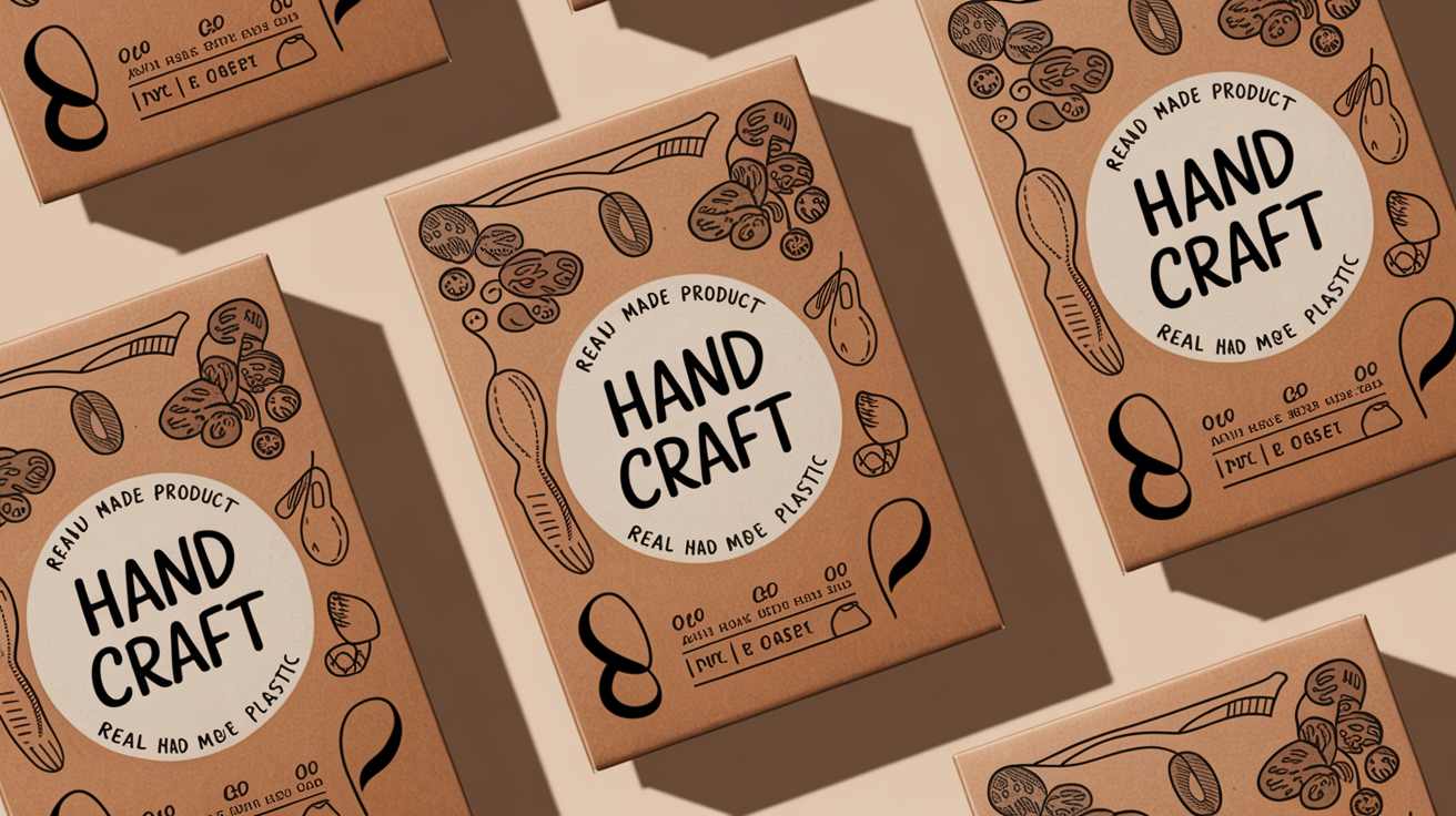 Esempio di design con elementi disegnati a mano e texture organiche