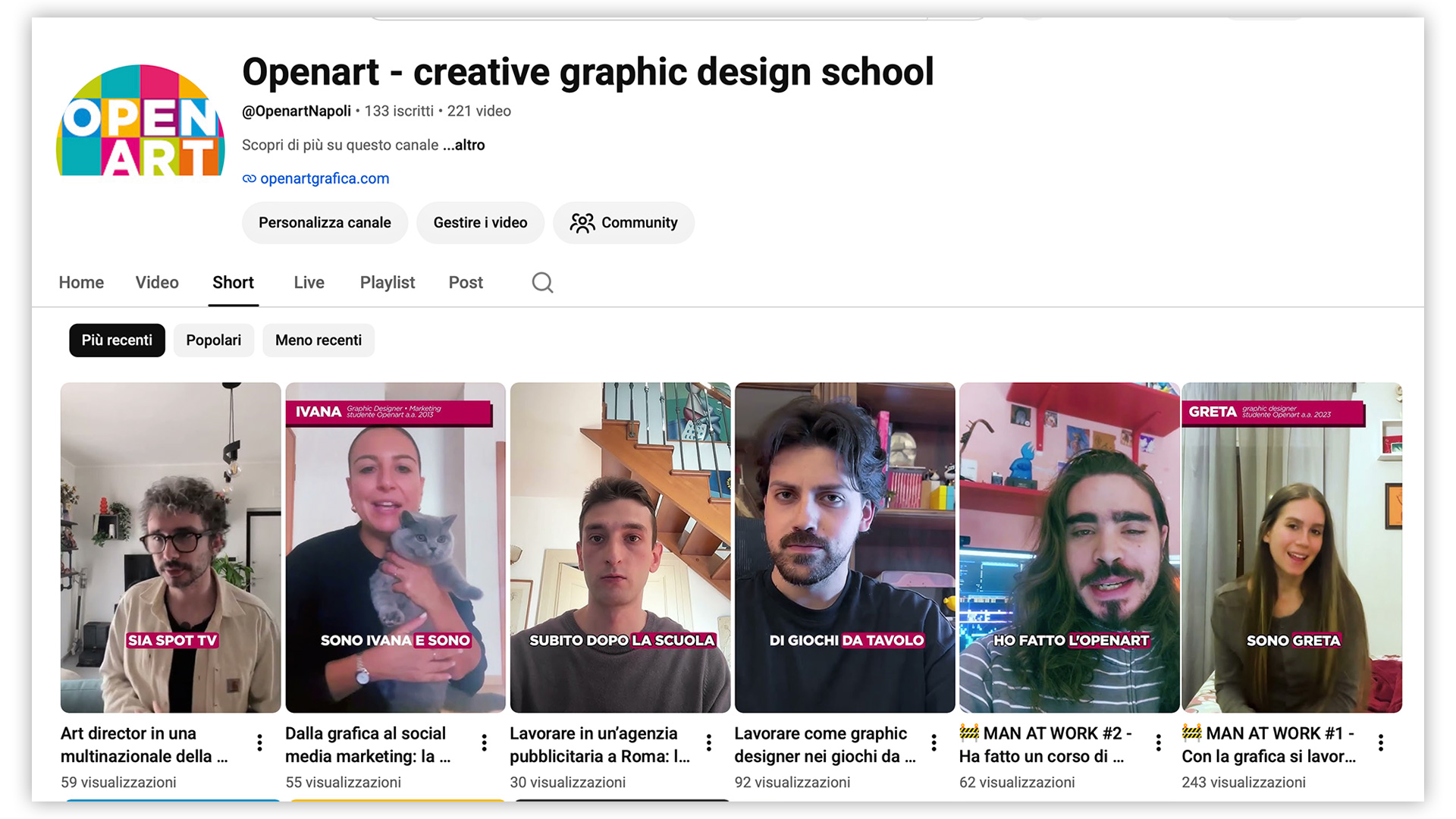 Ex studenti OpenArt Academy al lavoro: la serie di reel (Wo)man at work