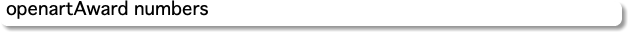 openartAward numbers